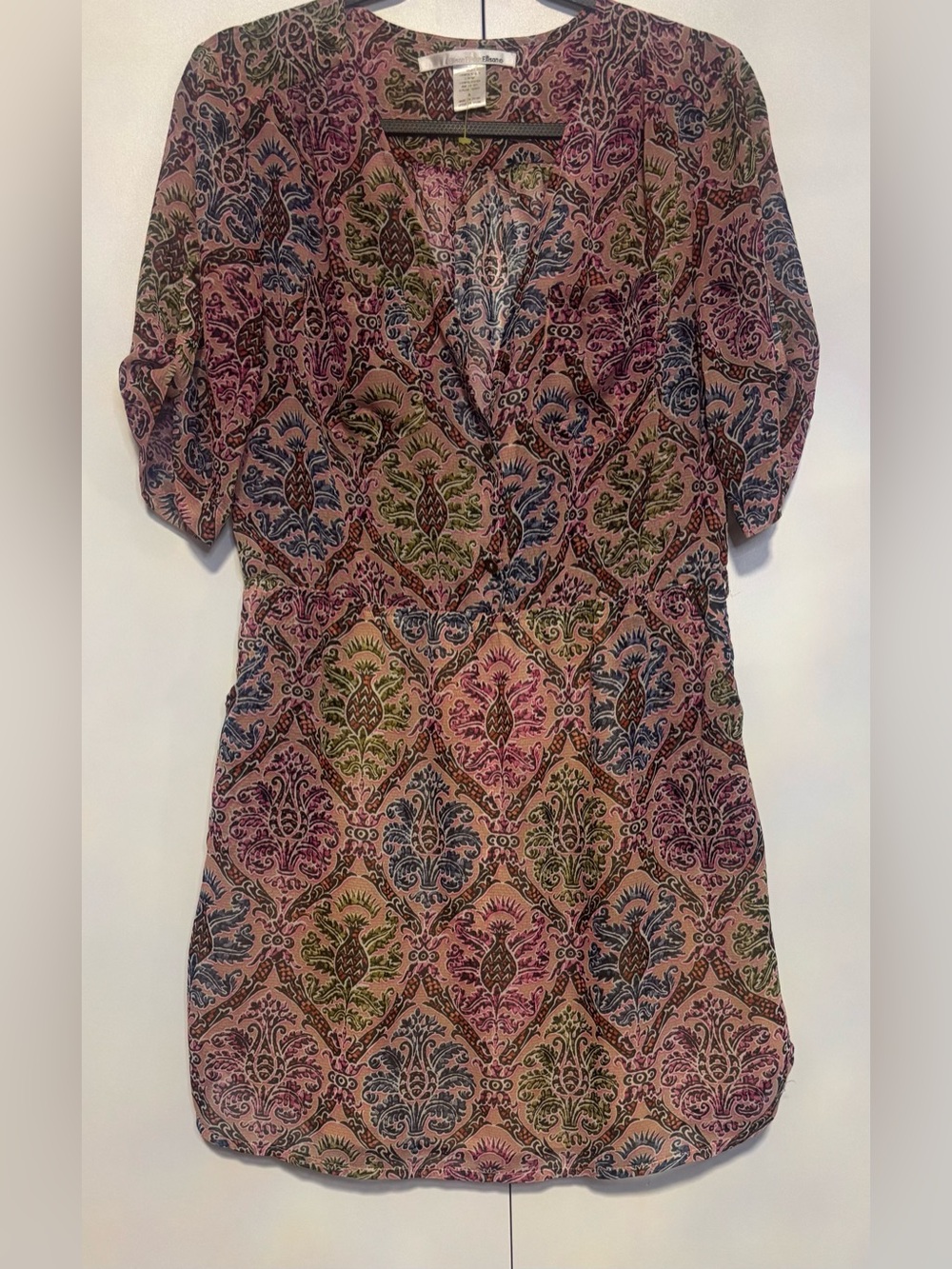 Ellison Pink Multi Paisley V-Neck Tunic